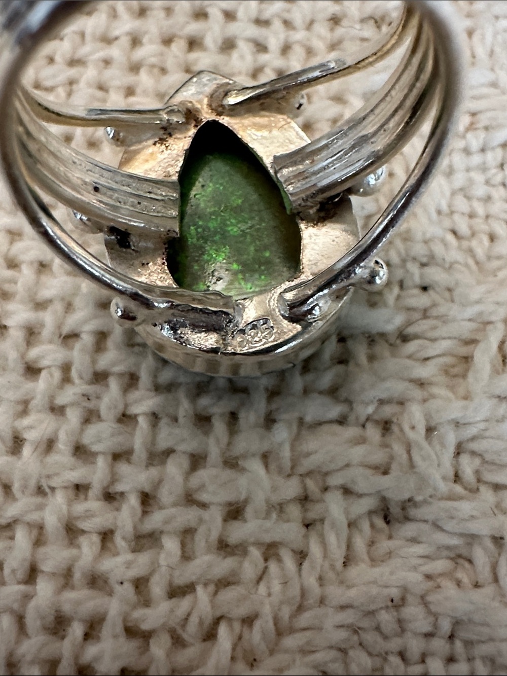 Monarch Opal Sterling Silver Ring - Picture 7 of 9